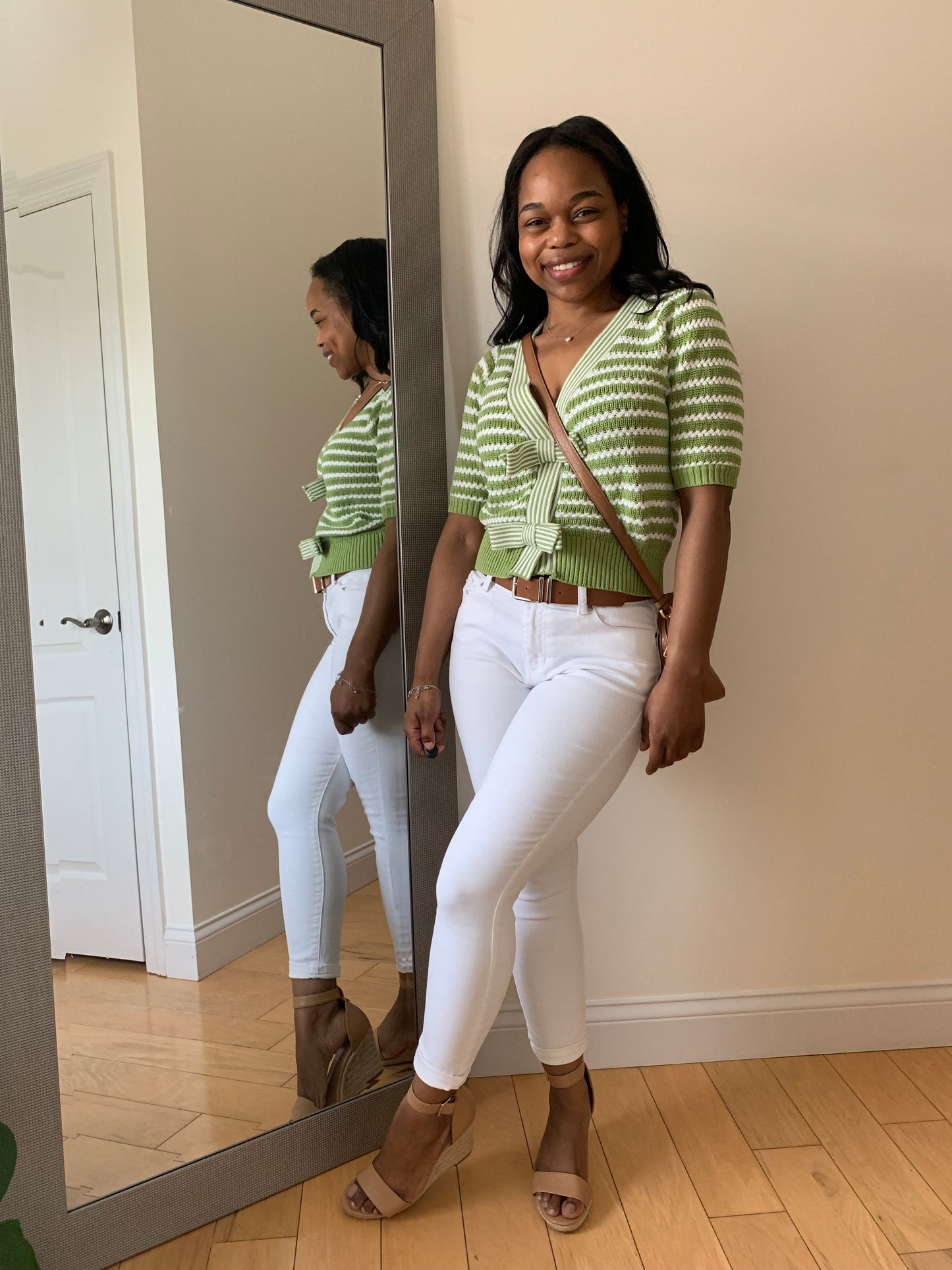 The Luxe Lines Cardigan - Pistachio