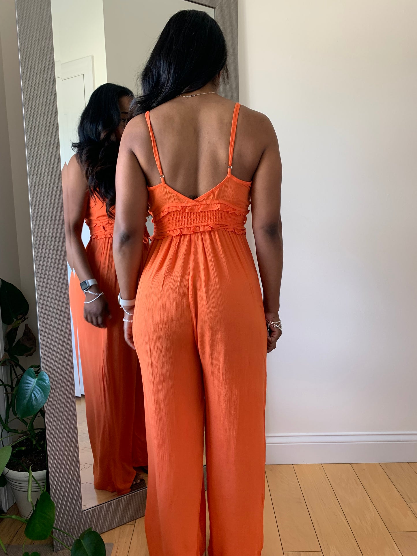 Serena Wrap Jumpsuit - Orange