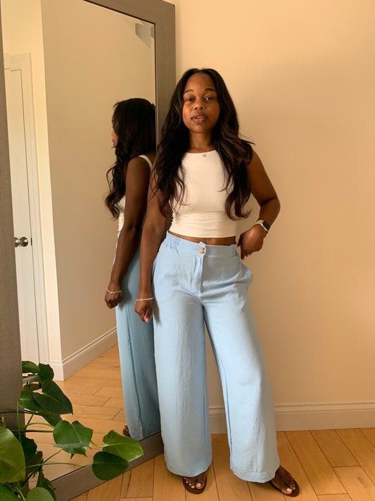 The Power Flow Trousers - Sky Blue