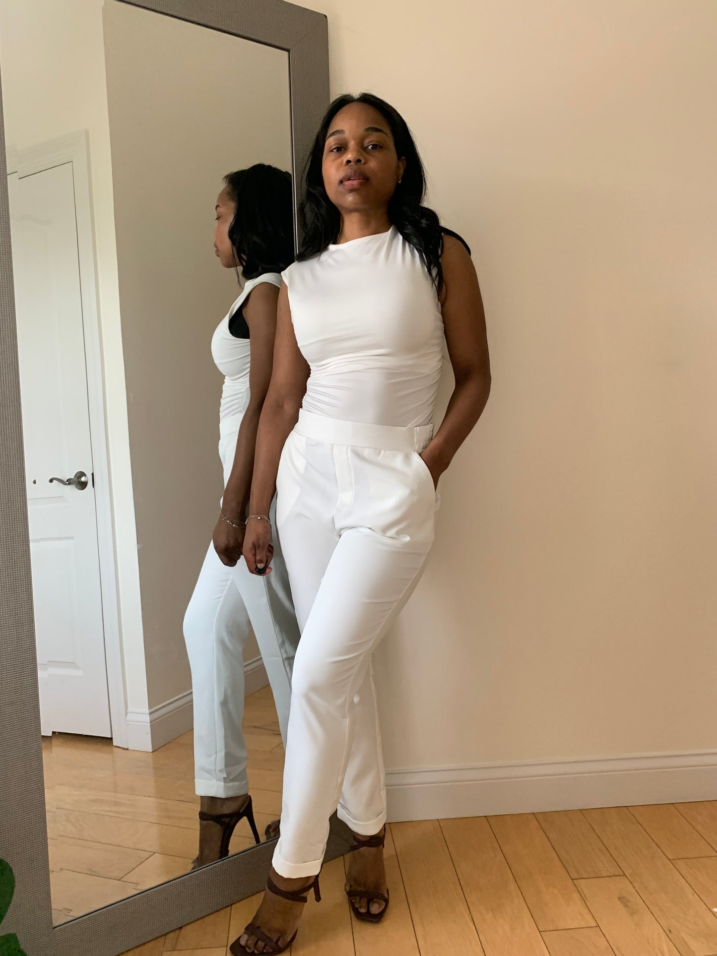 The City Sleek Trousers - White