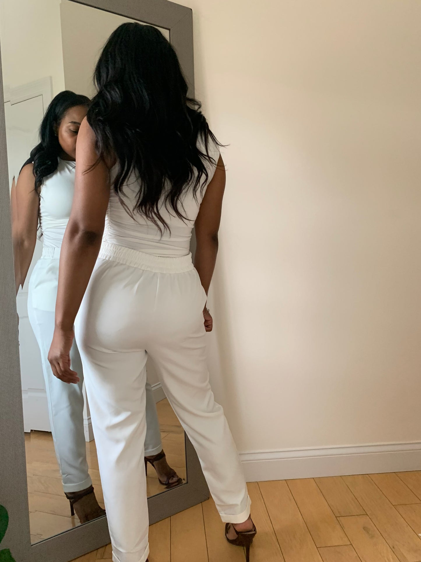 The City Sleek Trousers - White
