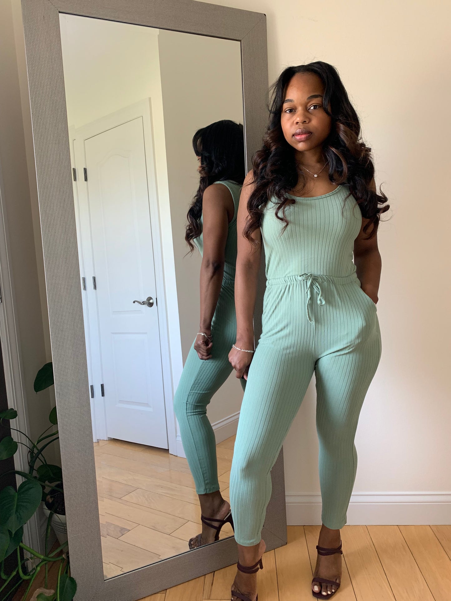 All Day Luxe Jumpsuit - Sage