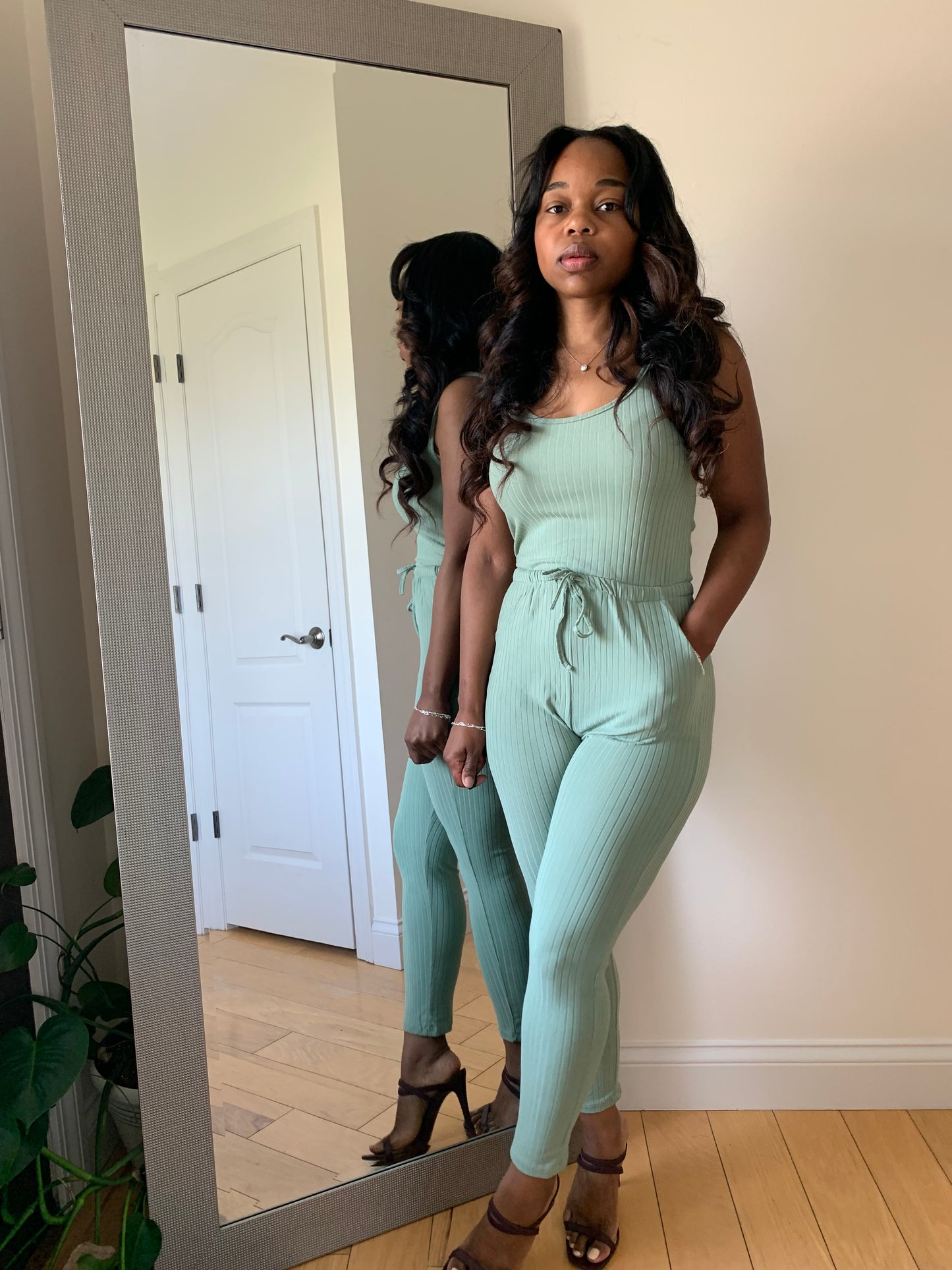 All Day Luxe Jumpsuit - Sage