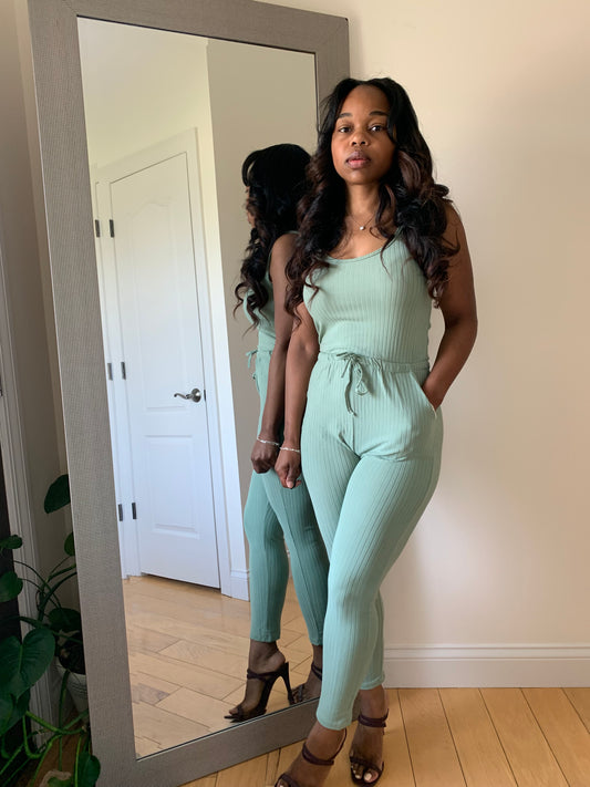 All Day Luxe Jumpsuit - Sage