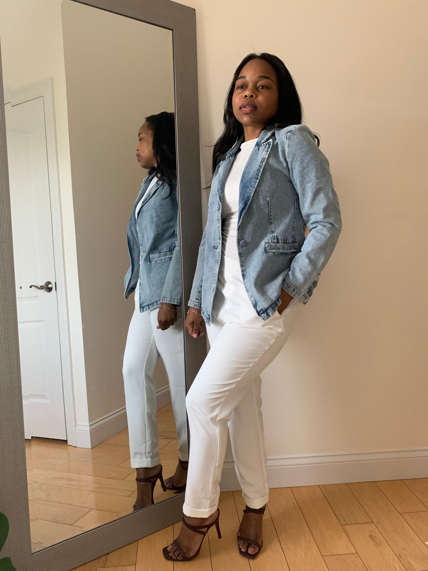 The City Sleek Trousers - White